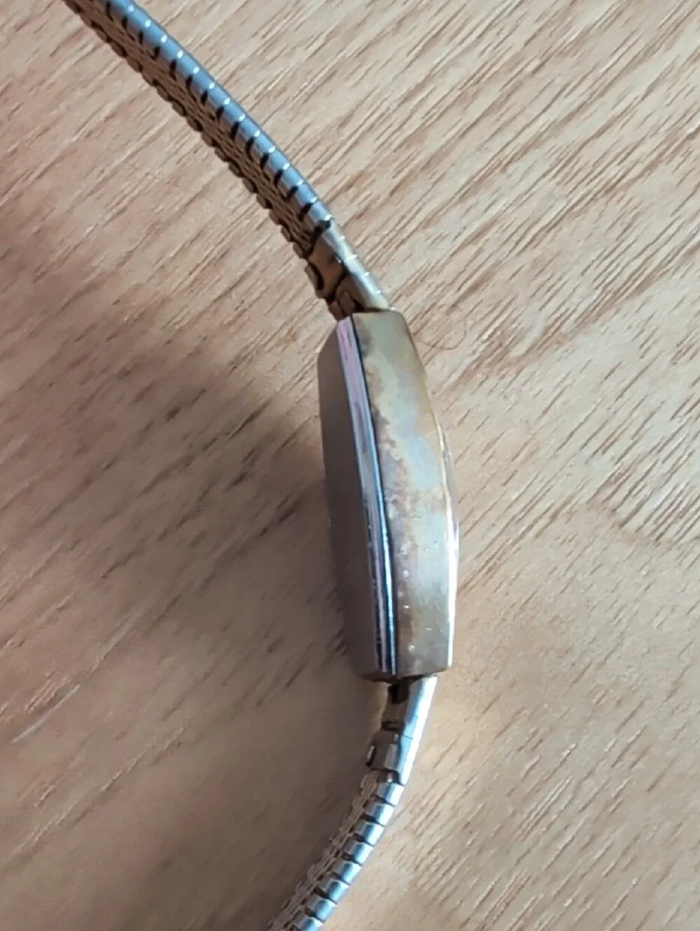 Timex Vintage Gold Tone Textured Oval Ladies Mechanical Watch